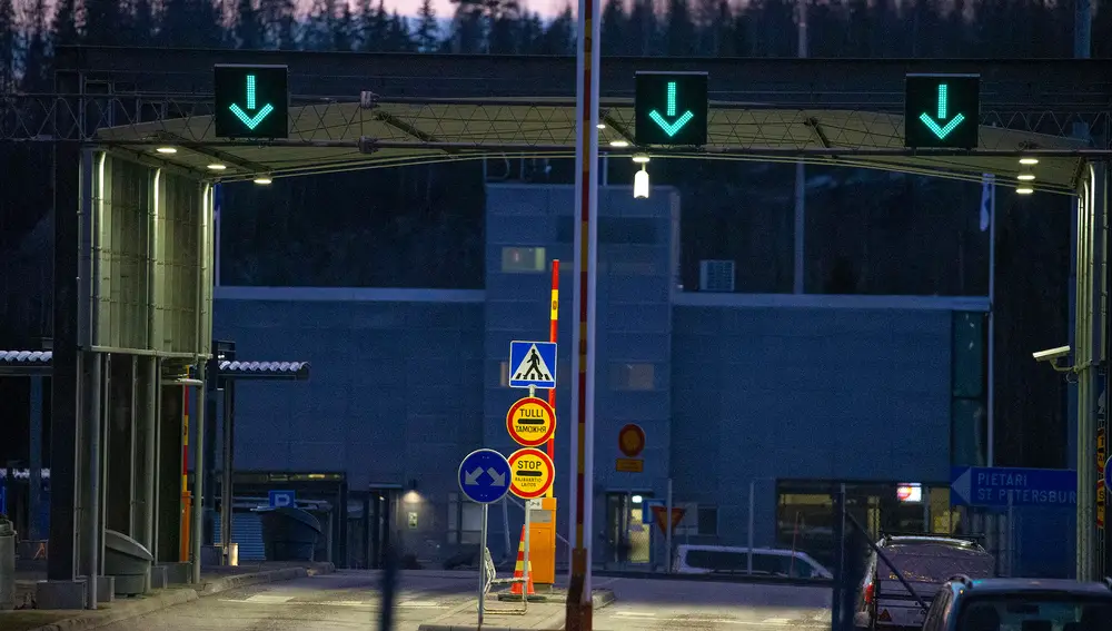 Paso fronterizo entre Finlandia y Rusia en Nuijamaa (Laponia)