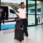 Endrick, a su llegada a la concentración de la selección absoluta de Brasil