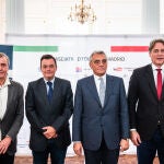 Amedeo Carboni, Víctor Francos, embajador italiano Giuseppe Buccino Grimaldi y Rafael Pascual