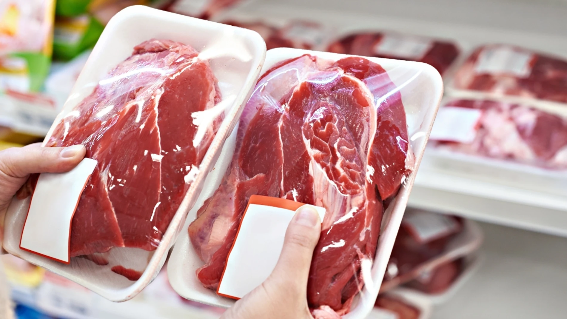 Carne roja ya envasada