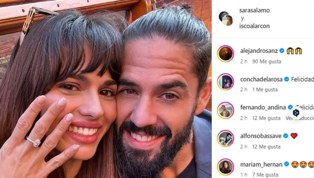 El mensaje de Alejandro Sanz a Isco y Sara Sálamo