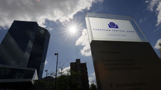 An exterior view of the European Central Bank .