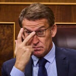 Alberto Nuñoz Feijóo en el pleno de investidura en el Congreso de los Diputados. 