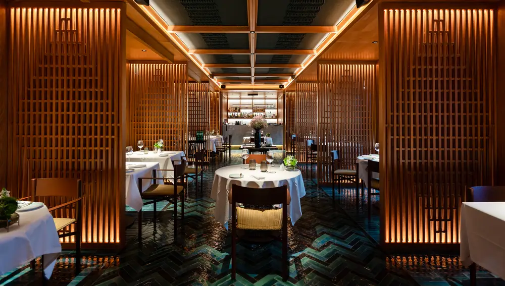 Instantánea del interior del restaurante