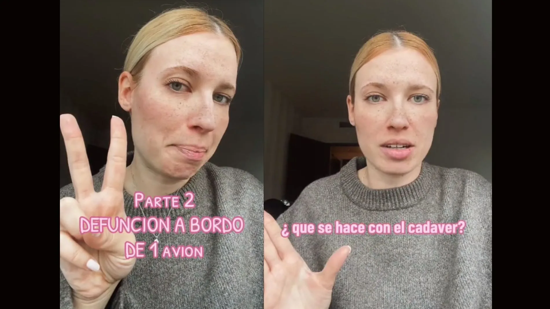 La azafata cuenta en su TikTok qué hacen si una persona muere a bordo de un avión