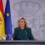 Rueda de prensa de la portavoz del gobierno Pilar Alegría tras la rueda de prensa posterior al consejo de mini