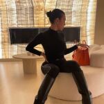 Georgina Rodríguez con leggings y botas.