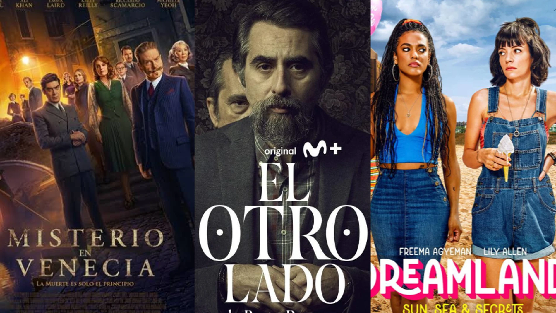 'Carteles 'Misterio en Venecia', 'El otro lado' y 'Dreamland'
