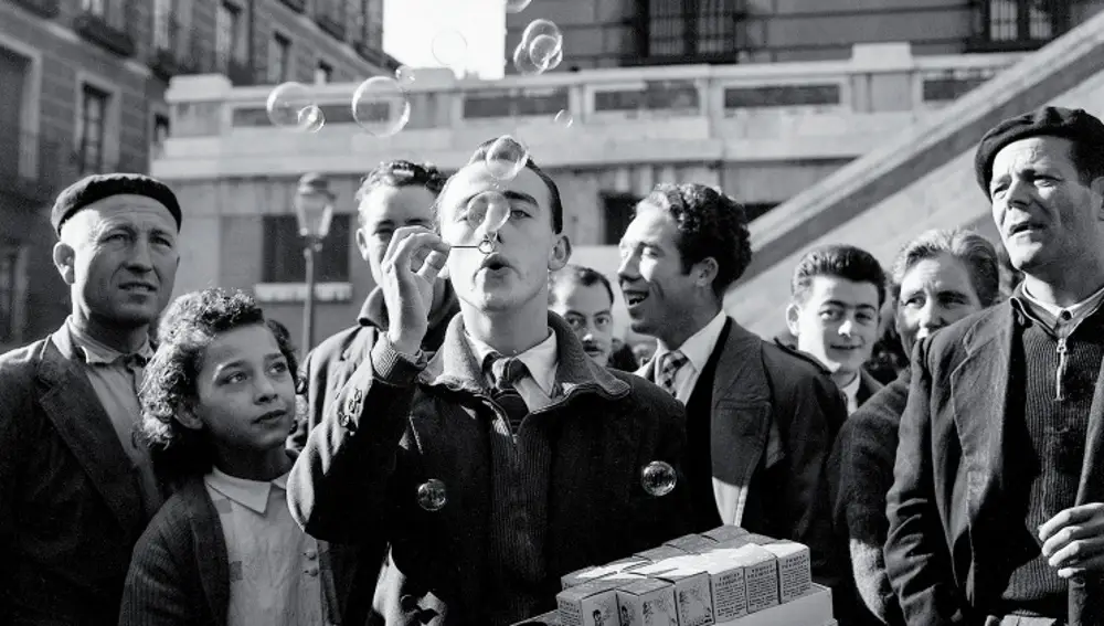 Un vendedor de pompas de jabón, en épocas posteriores