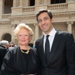 Prince Jean-Christophe Napoleon and Princess Beatrice de Bourbon Siciles (mother of the Jean-Christophe) attend the celebrations for the bicentenary of the anniversary of the death of Emperor Napoleon 1st on May 5, 2021 in Paris, France.