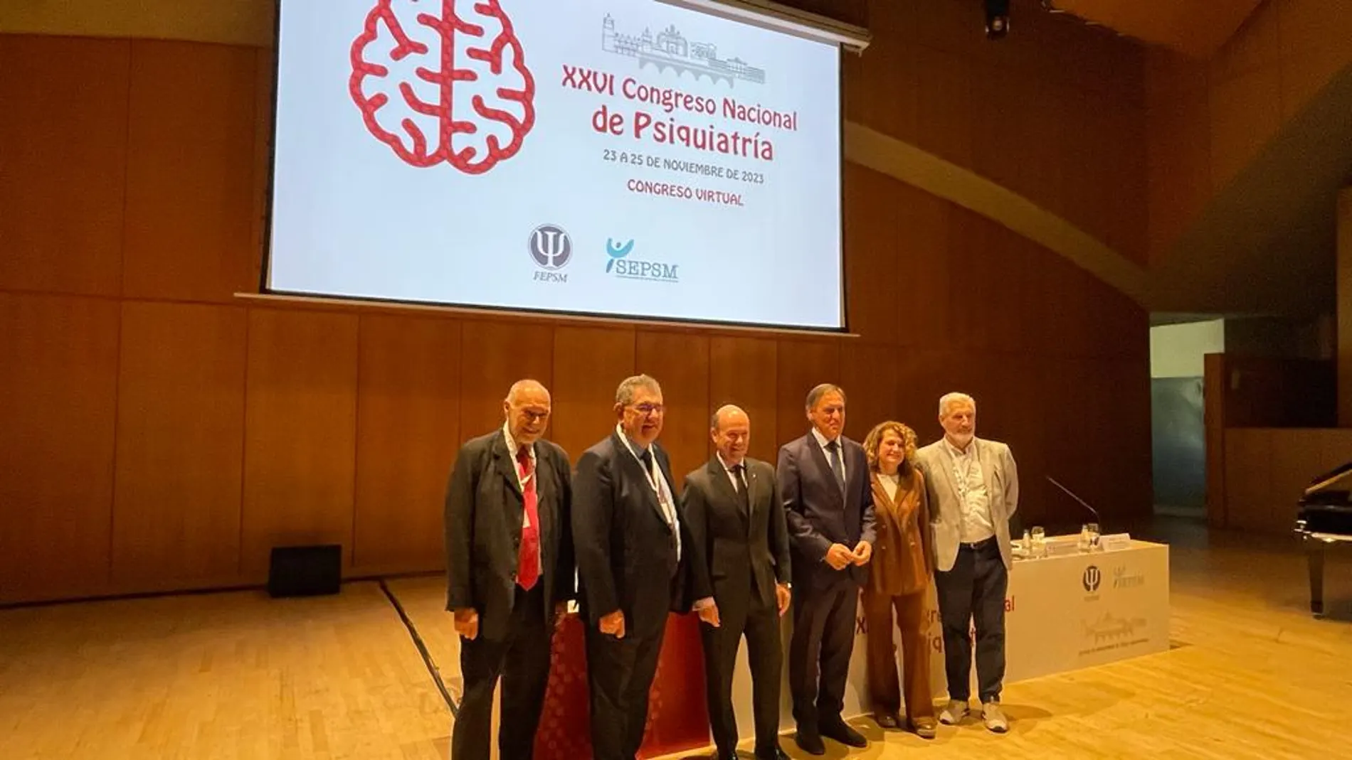 García-Cruces y García Carbayo en el Congreso de Psiquiatría de Salamanca