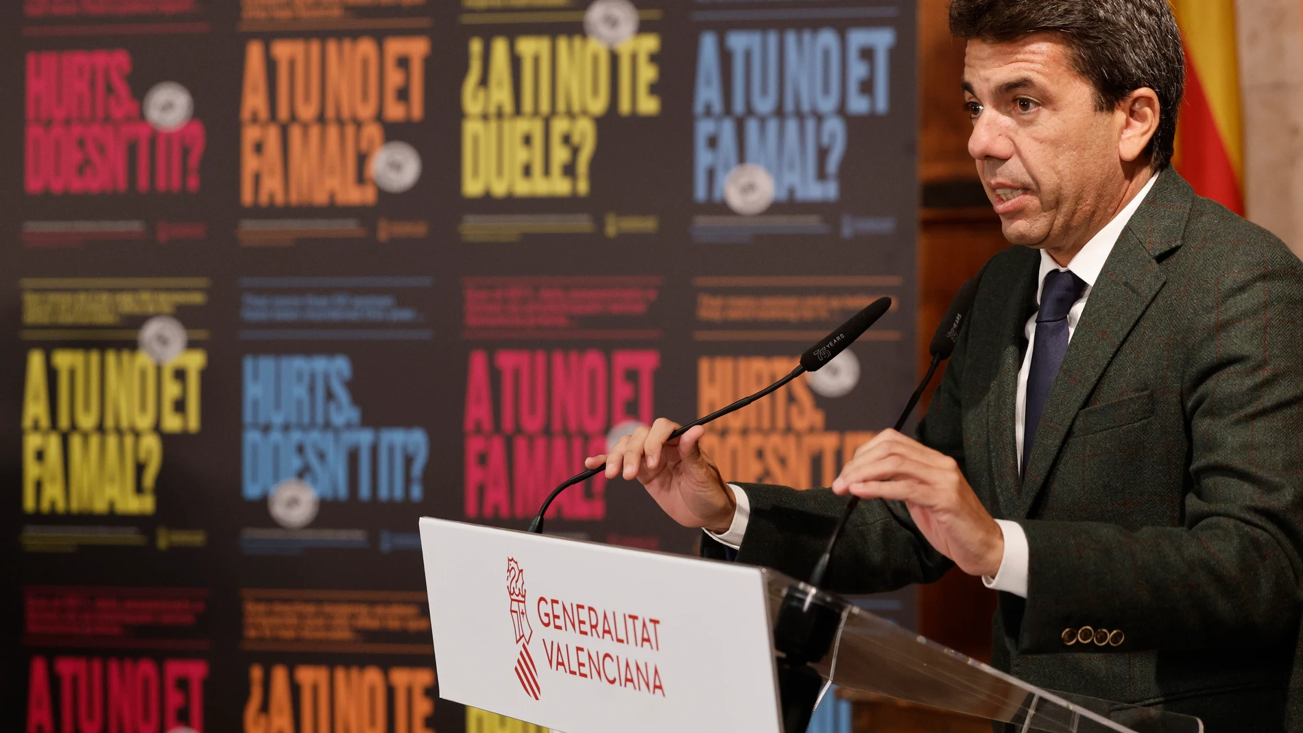 Mazón suma la lucha de la violencia contra la mujer a los grandes consensos con oposición