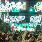 Gran vía el primer de semana tras el encendido de luces de navidad @Gonzalo Pérez Mata 