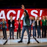 Acto de partido del Psoe en Ifema con la asistencia de Pedro Sanchez y Jose Luis Rodriguez Zapatero para celeb