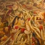 Fideos con mejillones