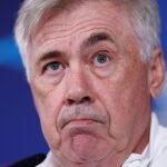 El entrenador del Real Madrid, Carlo Ancelotti, en rueda de prensa.