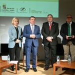 El consejero de la Presidencia, Luis Miguel González Gago, inaugura el foro, junto al presidente de la Diputación de Zamora, Javier Faúndez, Leticia García, Emilio Arroita y José Luis González Prada