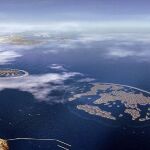 Una isla artificial en Emiratos Unidos
