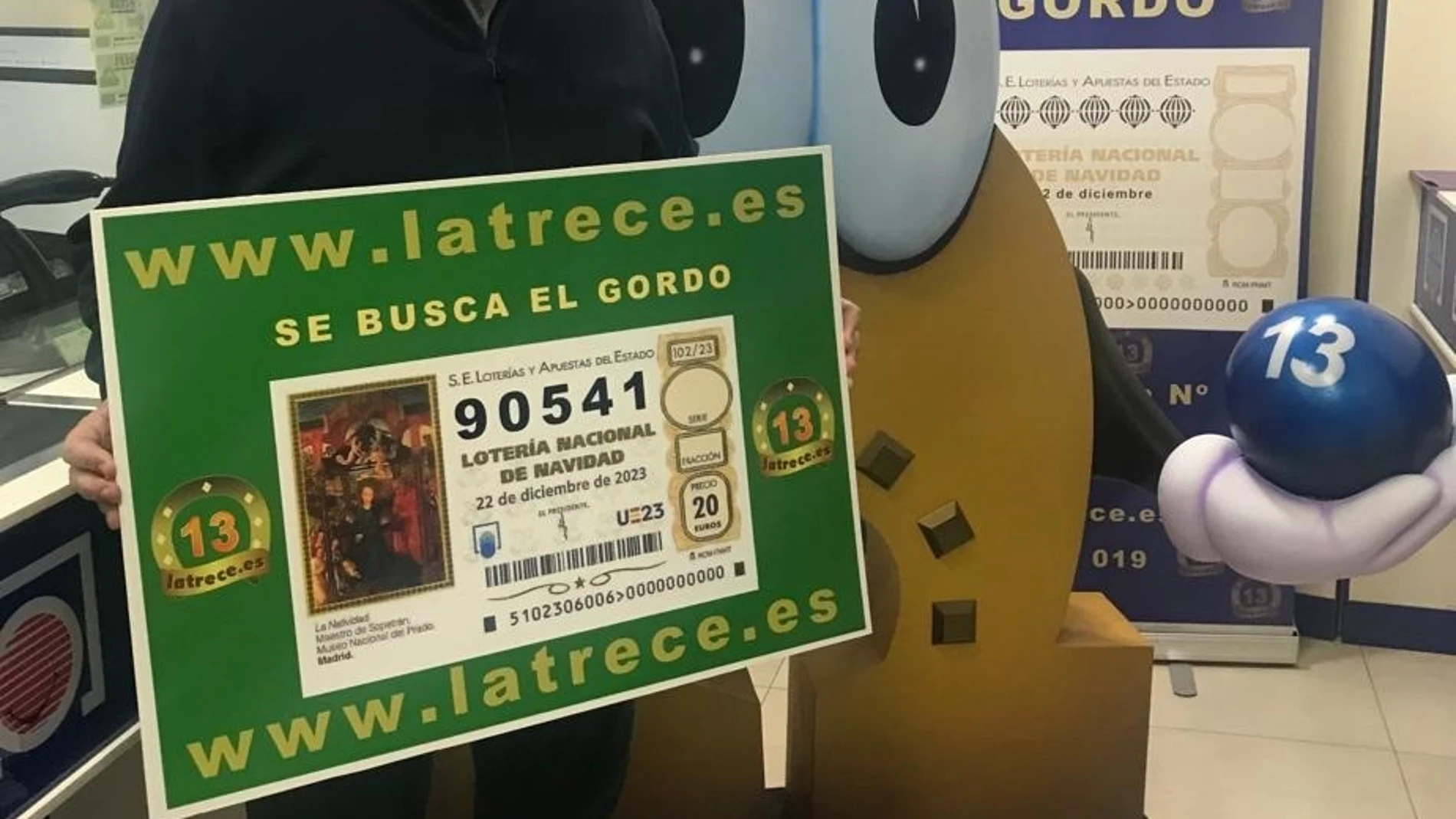 Jesús Ibáñez, de la administración de loterías 'La Trece' de Almería. LA TRECE 01/12/2023