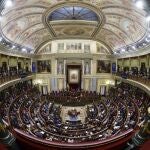 Vista del hemiciclo del Congreso de los Diputados