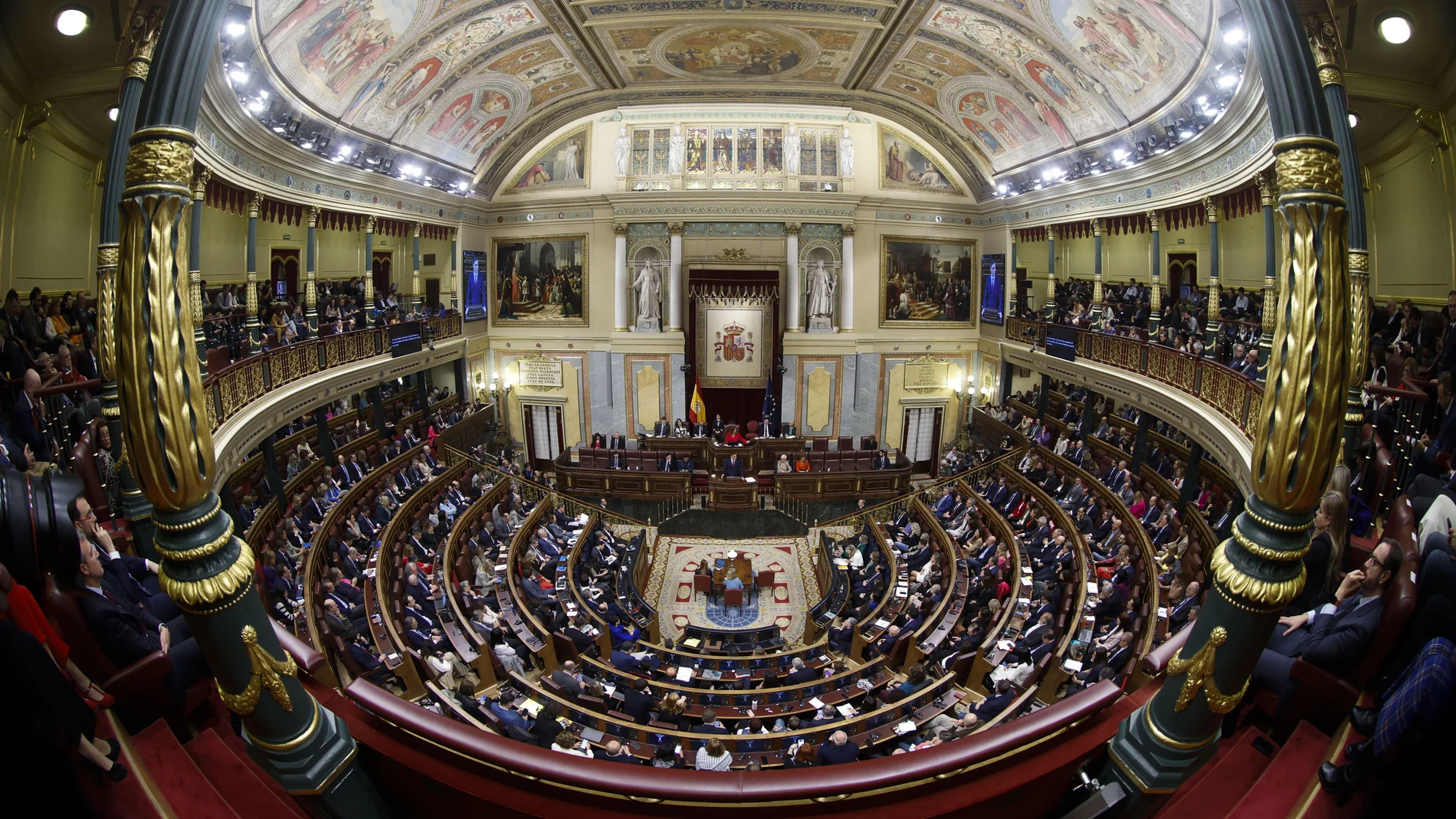 Vista del hemiciclo del Congreso de los Diputados