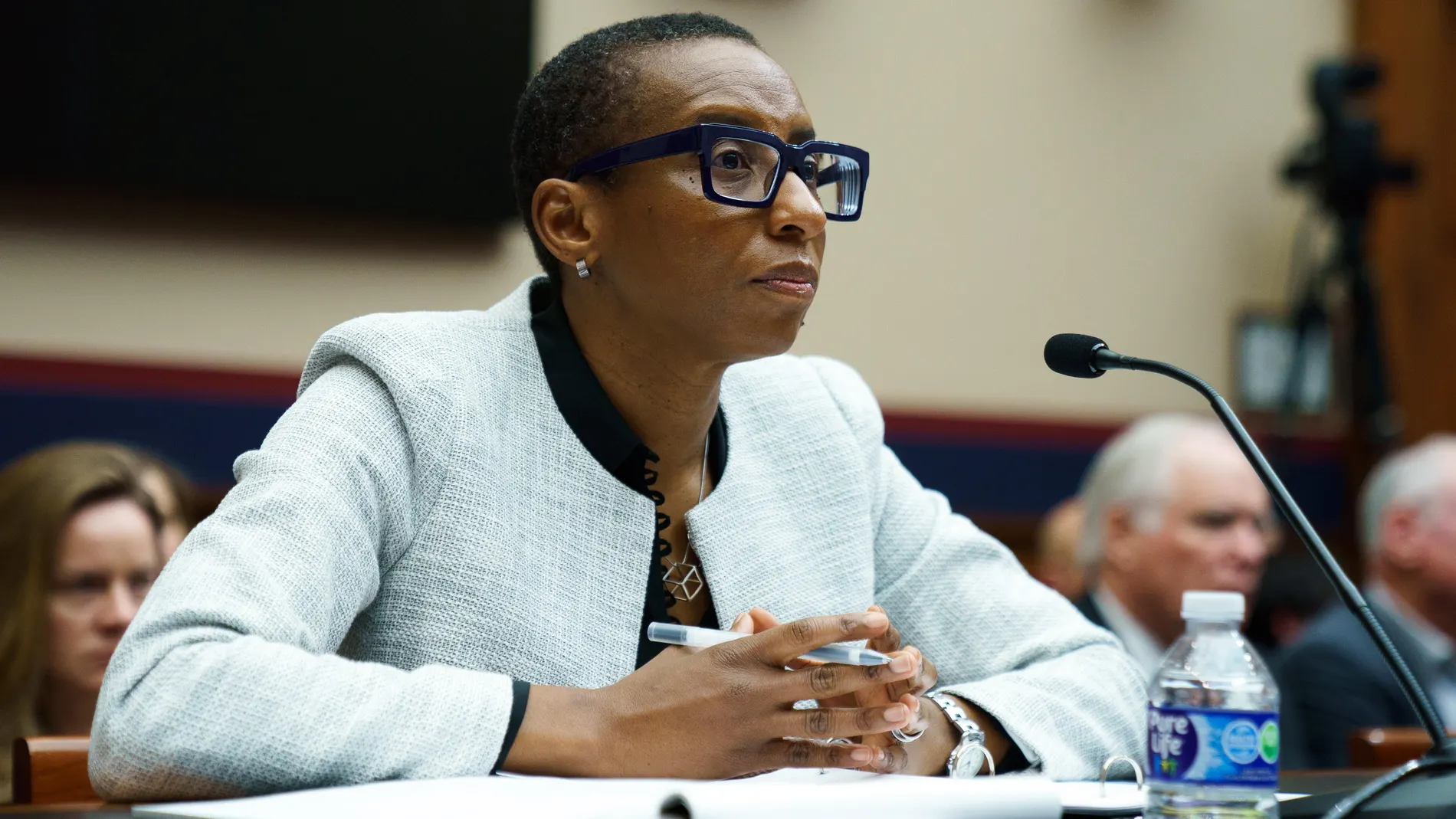 Washington (Usa), 05/12/2023.- Dr Claudine Gay, President of Harvard University, testifies before the House Education and the Workforce Committee at the Rayburn Building in the US Capitol, Washington, DC, USA, 05 December 2023. EFE/EPA/WILL OLIVER