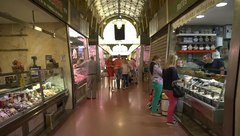 Interior de la Plaza de Abastos de Palencia
