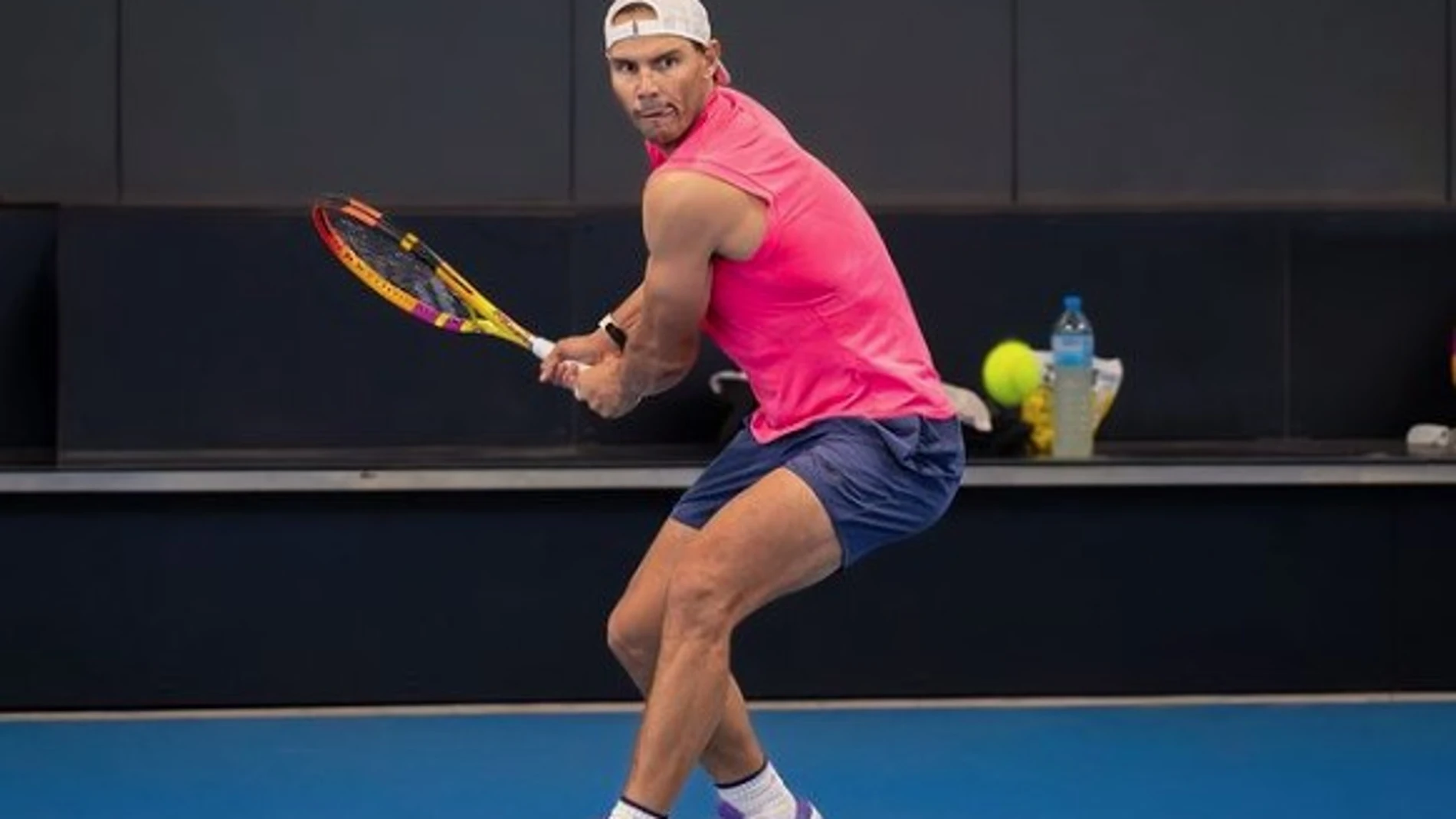 Nadal, en un entrenamiento reciente