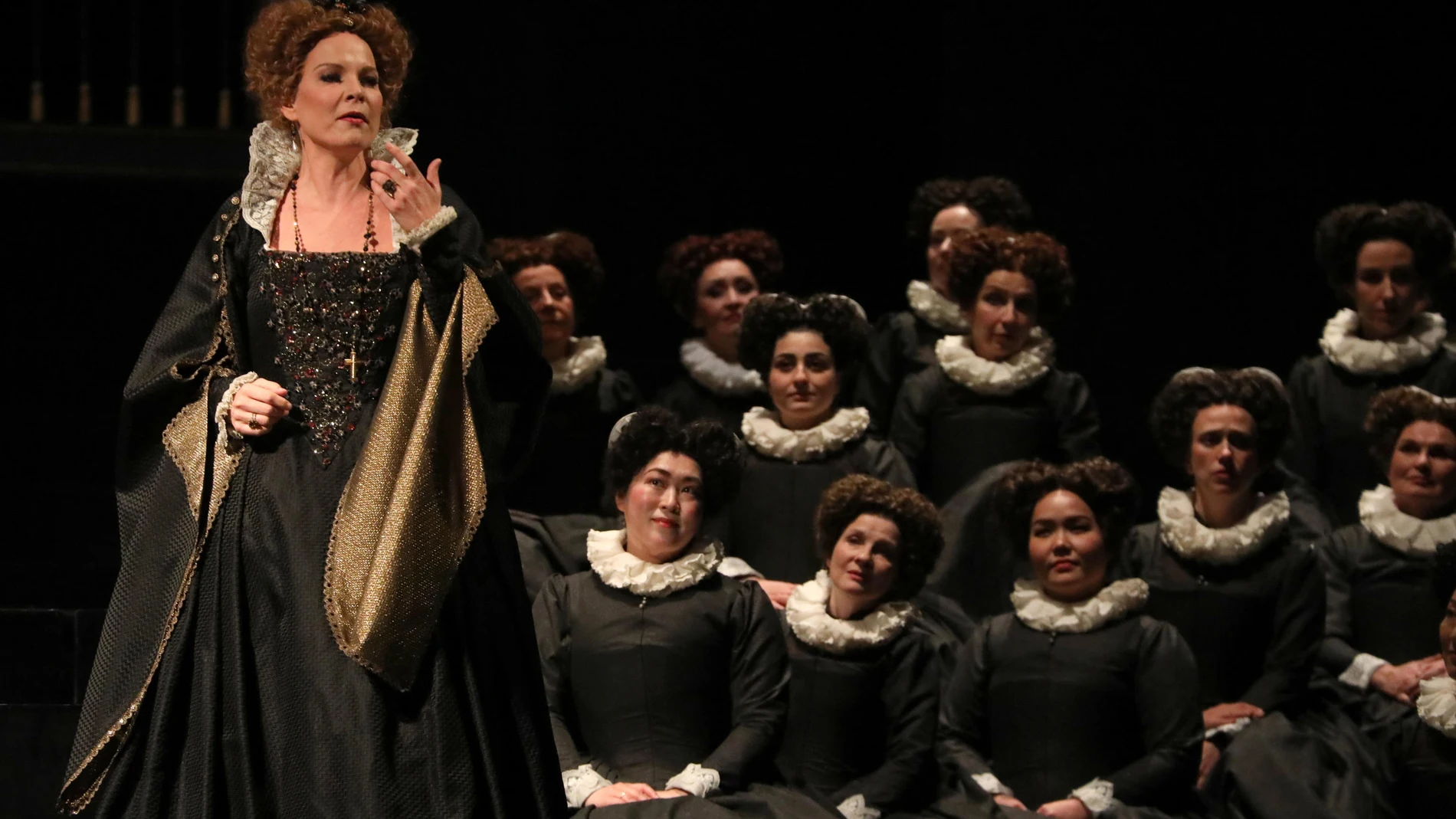 Milan (Italy), 07/12/2023.- A handout photo made available by La Scala Theater in Milan, Italy, 07 December 2023 shows Latvian opera singer Elina Garanca during a rehearsal of 'Don Carlo' by Giuseppe Verdi. The Teatro alla Scala open its 2023-24 season with Verdi's Don Carlo on 07 December. (Italia, Letonia) EFE/EPA/TEATRO ALLA SCALA HANDOUT HANDOUT EDITORIAL USE ONLY/NO SALES HANDOUT EDITORIAL USE ONLY/NO SALES