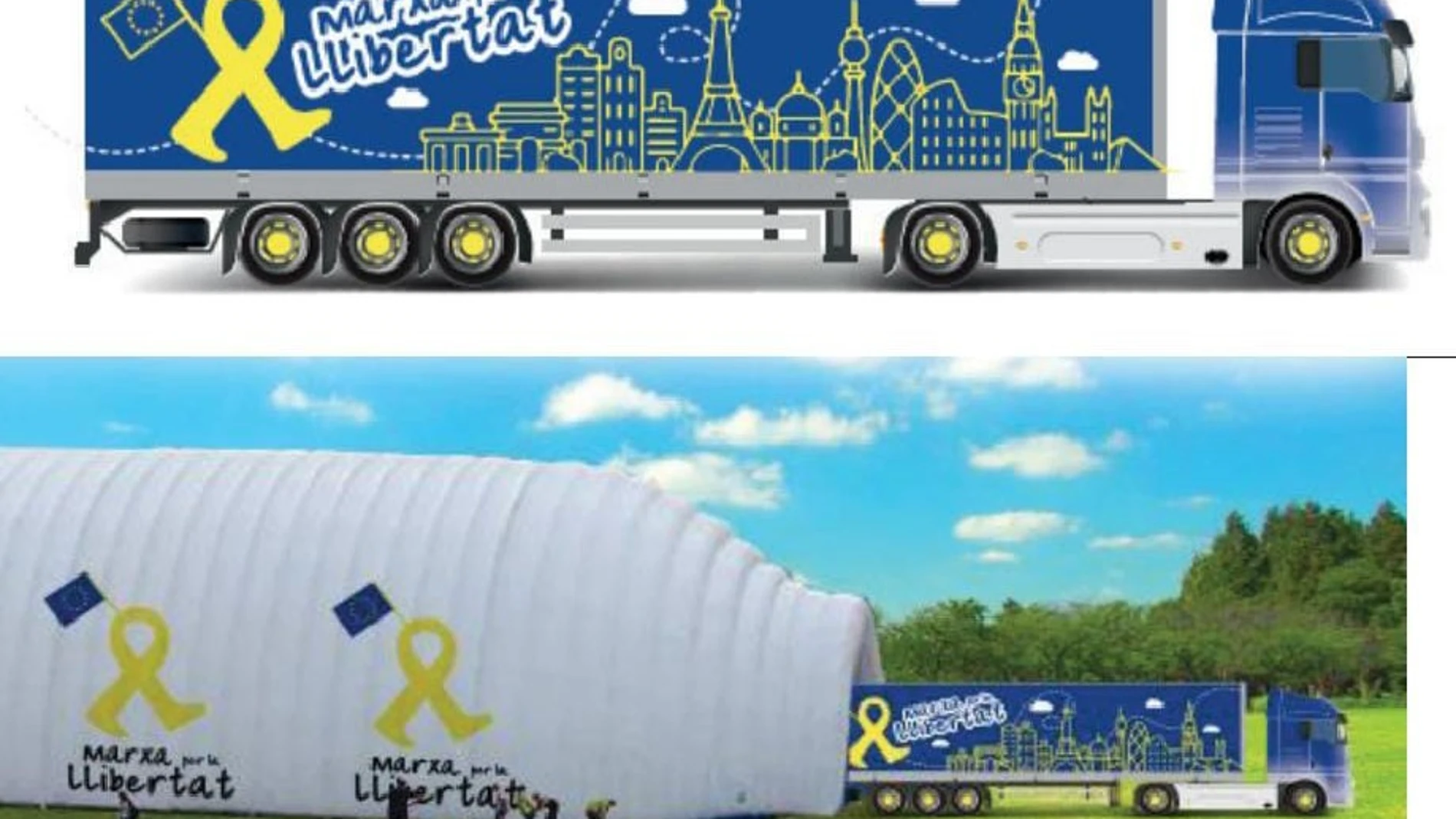 Boceto del proyecto "Marcha por la Libertad" hallado en el ordenador del exconseller Xavier Vendrell