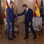 Reunión en el congreso entre Sánchez y Feijoo 