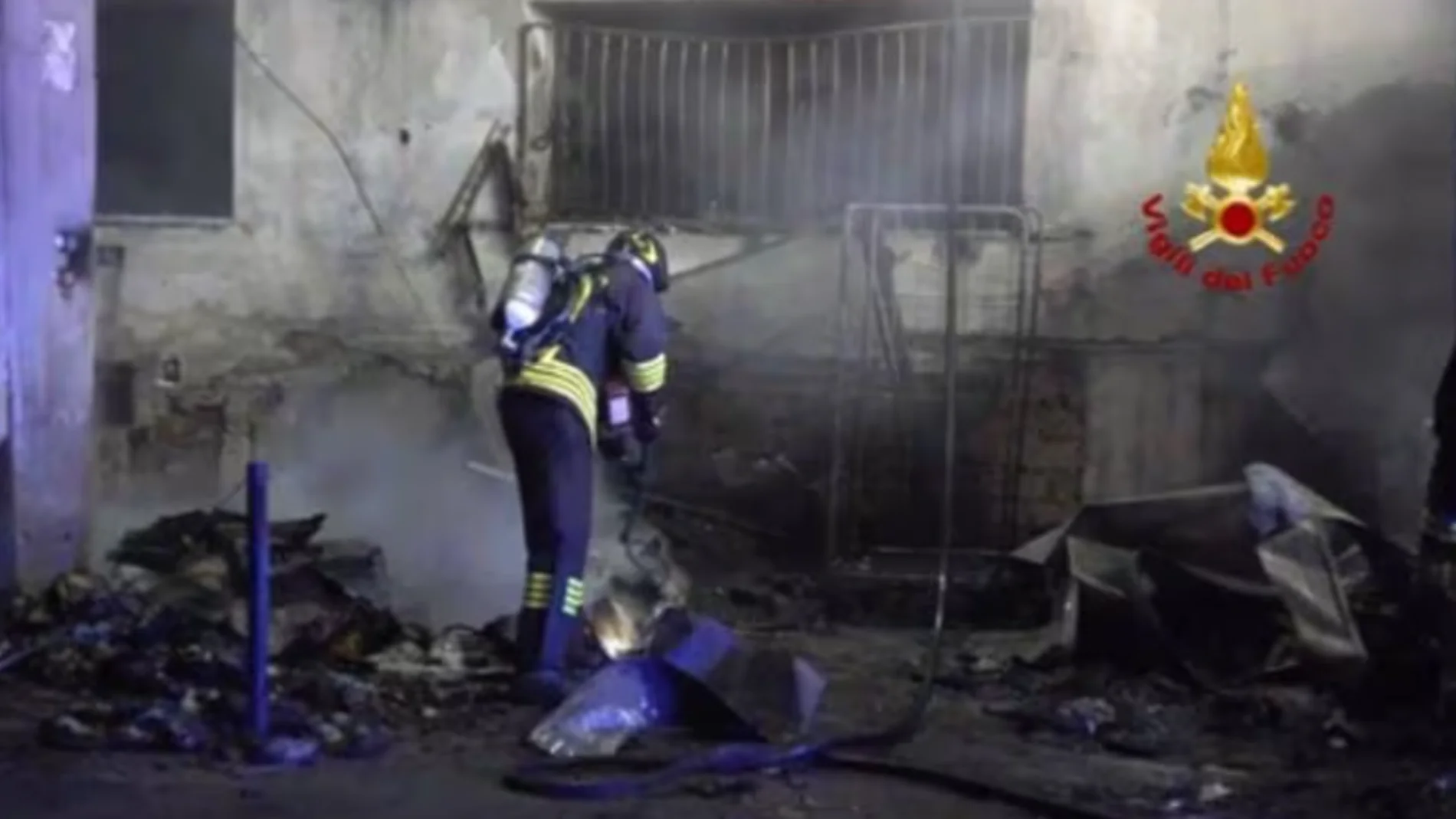 Grave incendio incendio de un hospital cercano a Roma