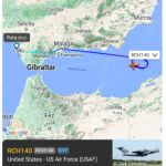 Trayecto del avión con destino Rota