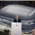Florentino Pérez, con la Prensa