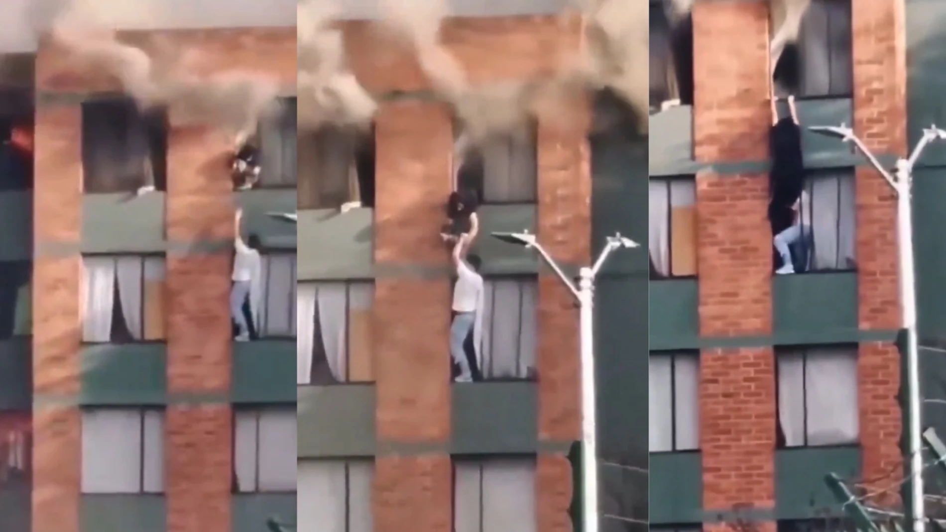 Joven salva en Bogotá la vida de su vecino y su perro en un incendio