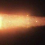 Imagen de Orion reentrando en la atmósfera el 11 de diciembre de 2022.