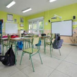 Aula de un colegio en un pueblo de Castilla y León