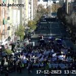 Participantes en la protesta de hoy