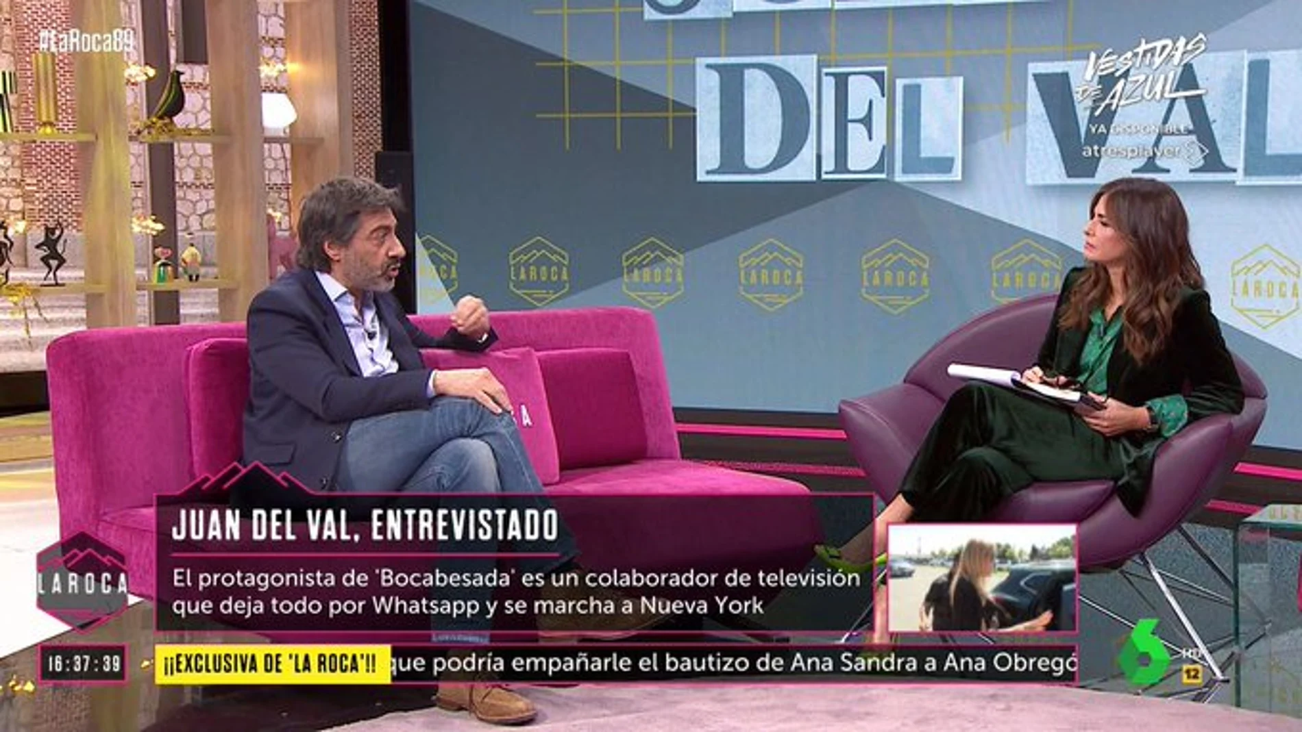 Juan del Val y Nuria Roca sentados frente a frente