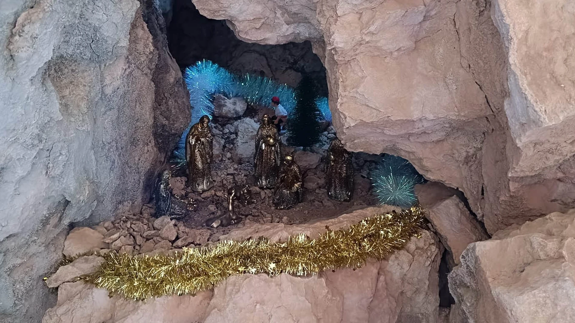 Imagen del belén robado en el Monte Bolón de Elda