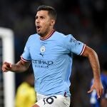 Rodri celebra su gol en la final de la Champions League