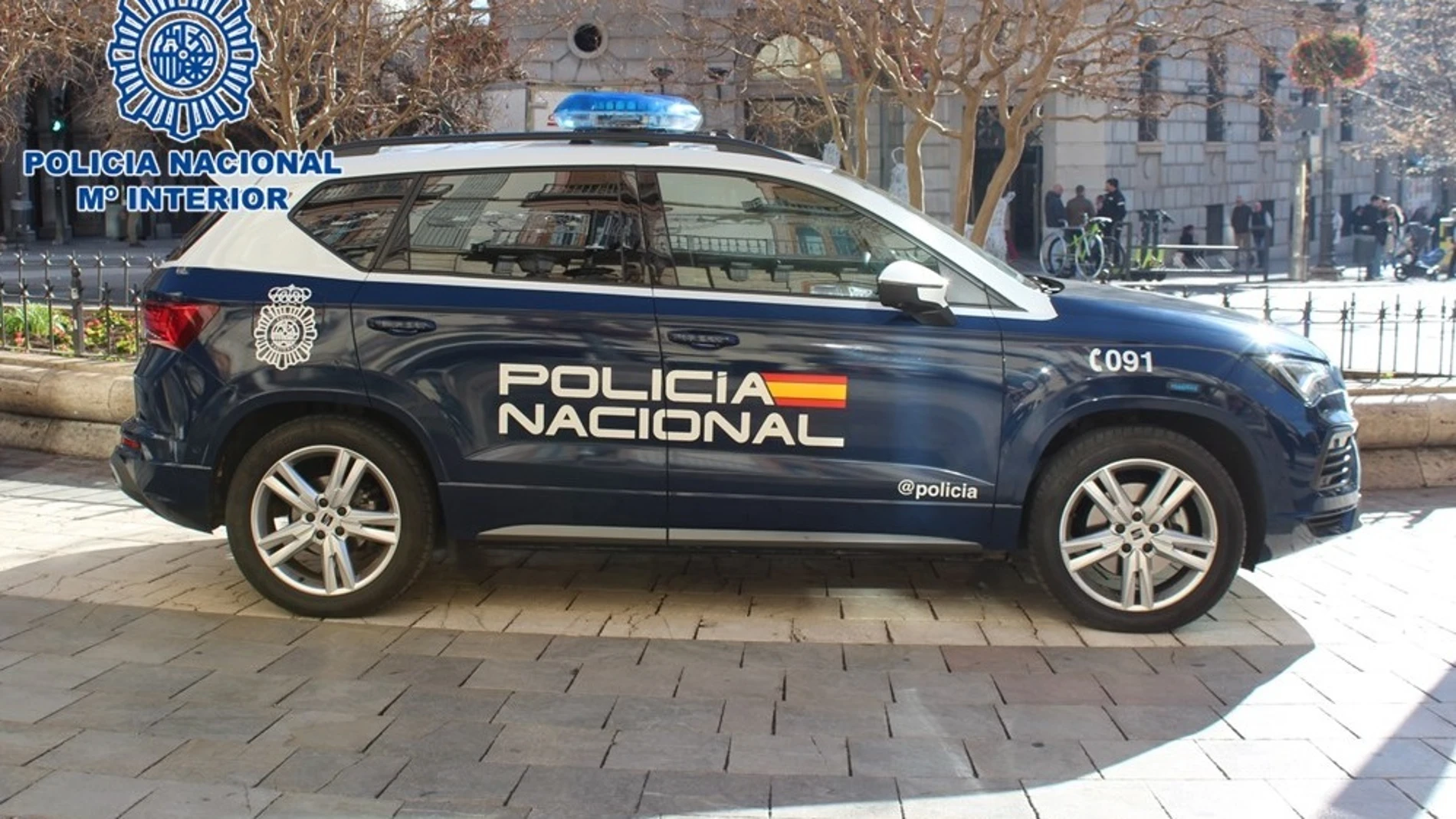 Vehículo de la Policía Nacional en Granada. POLICÍA NACIONAL20/12/2023