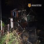 Herido grave con quemaduras en el 70% de su cuerpo un hombre al explotar una choza en Arcos