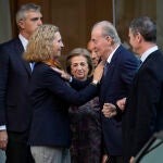 La Familia Real al completo asiste al cumplea–os de la Infanta Elena. David Jar