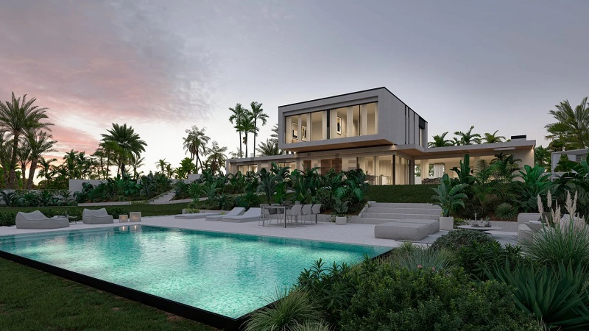 Imagen de una vivienda proyectada en Cabo Estai.