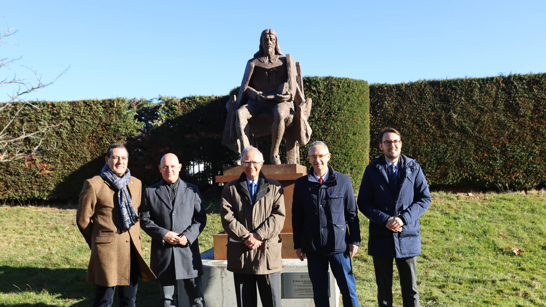 Escultura de Diego de Saavedra y Fajardo en la Facultad de derecho de la USAL