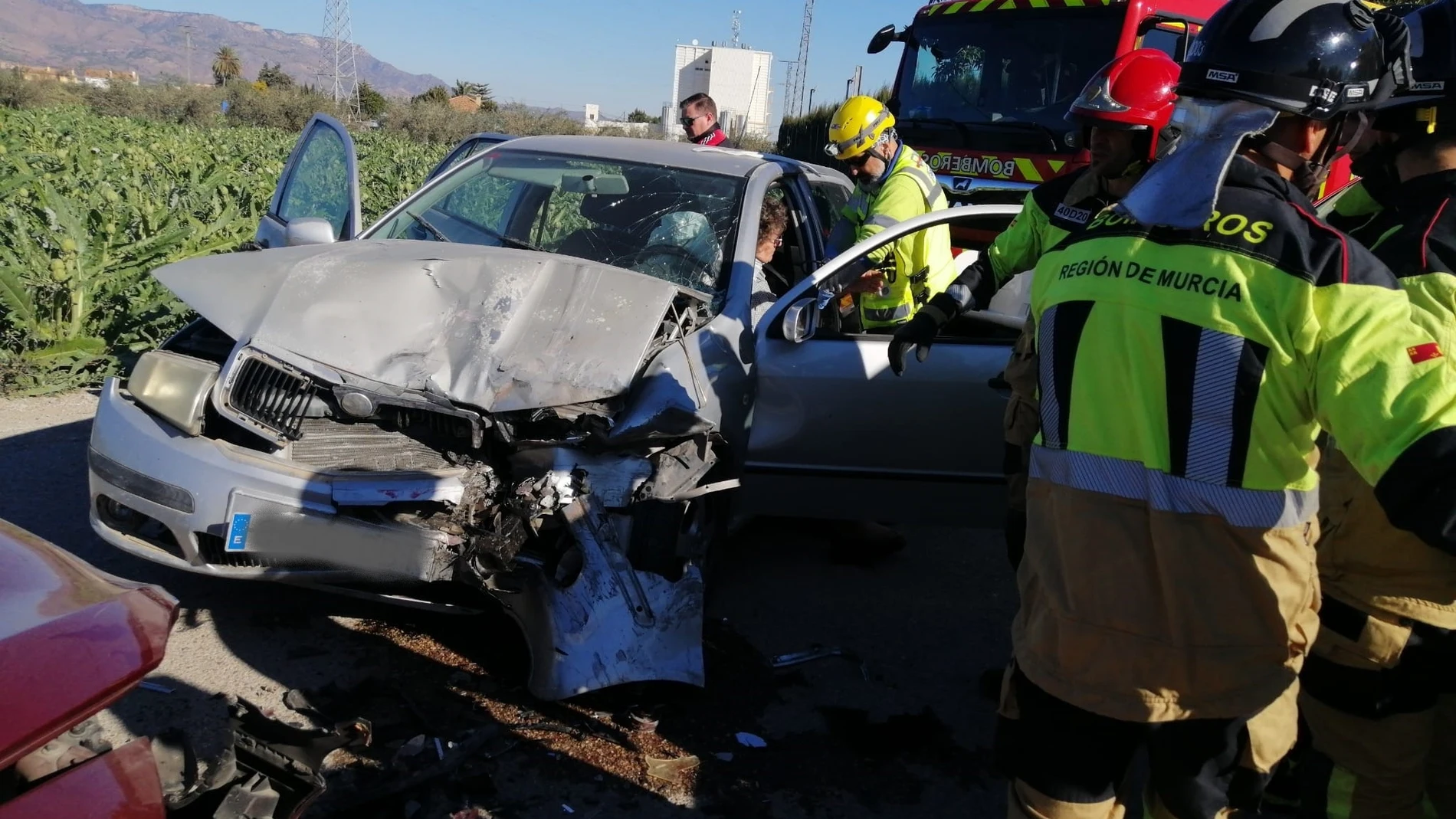 Heridas cinco personas en un accidente de tráfico en Lorca
