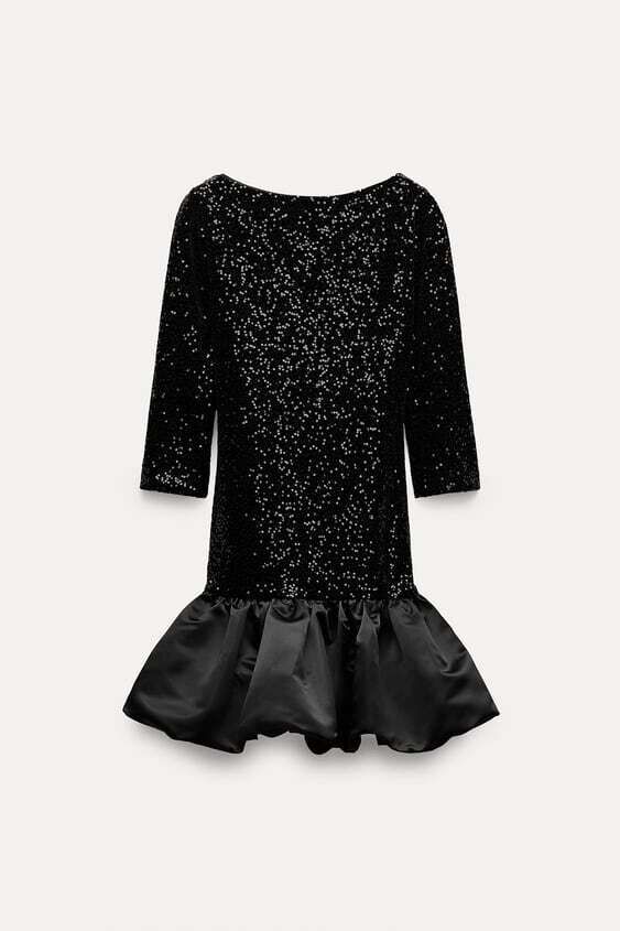 Mini vestido de lentejuelas.