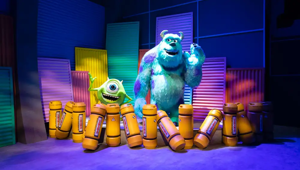 Escenario de la película "Monstruos S.A." de la exposición "Mundo Pixar"
