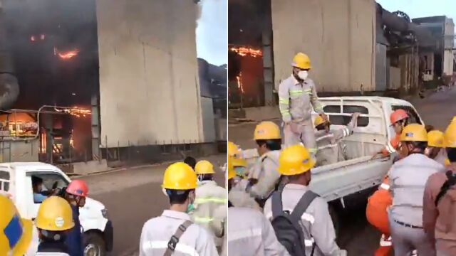 13 muertos y casi 40 heridos en un incendio en una planta siderúrgica en Indonesia